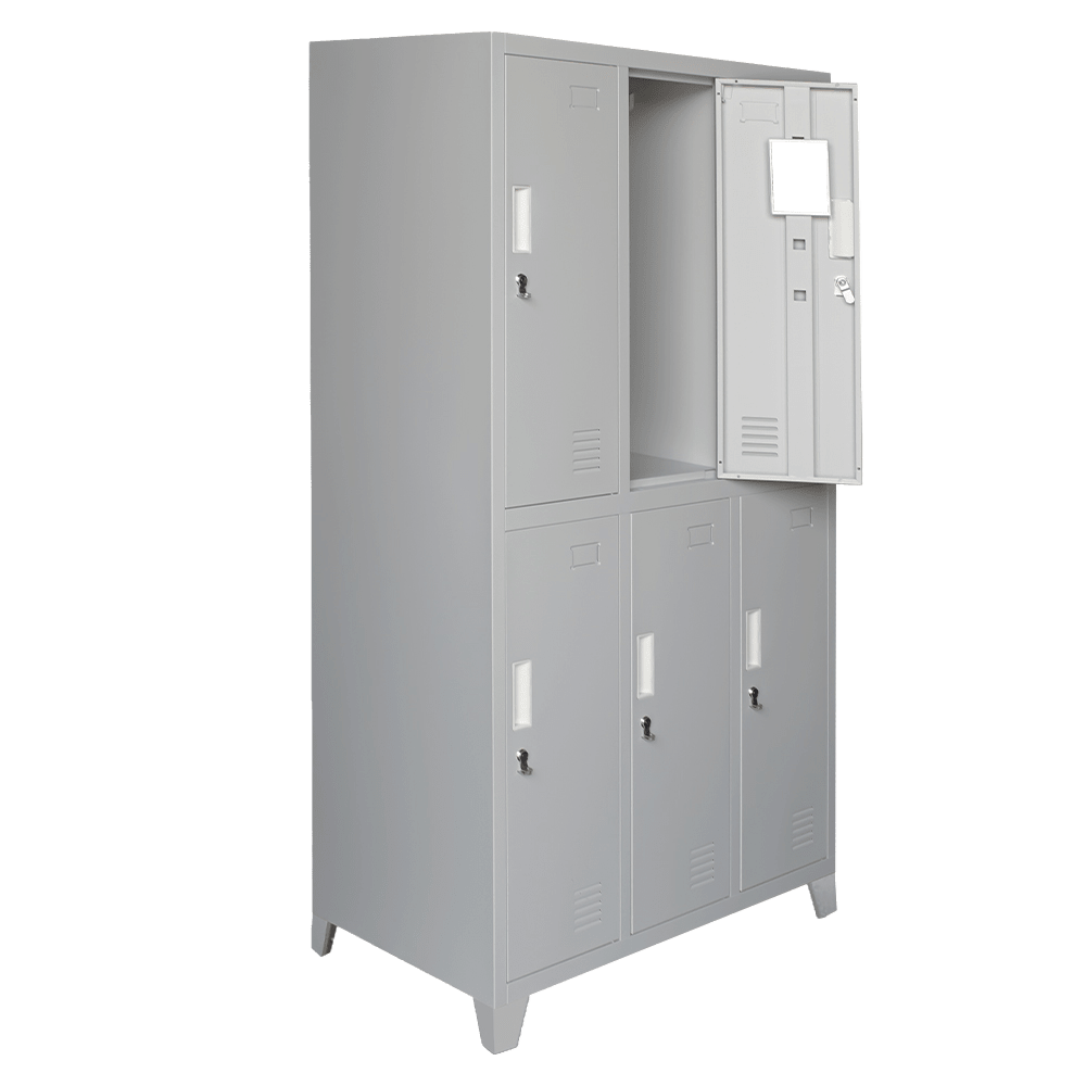 Locker Metálico - 3 Cuerpo 6 Puertas con Portacandado | Casillero Onloop PRO2