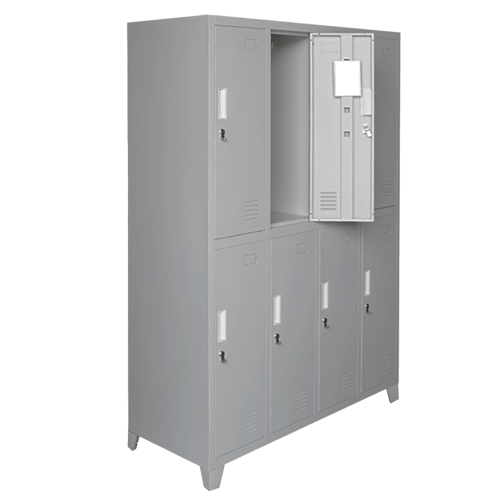 Locker Metálico - 4 Cuerpos 8 Puertas con Portacandado | Casillero Onloop PRO1