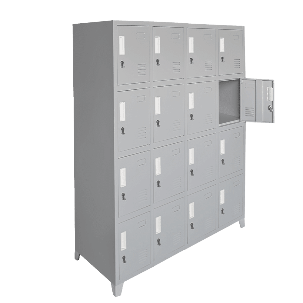 Locker metálico - 4 Cuerpos 16 Puertas con Portacandado | Casillero Onloop Pro1