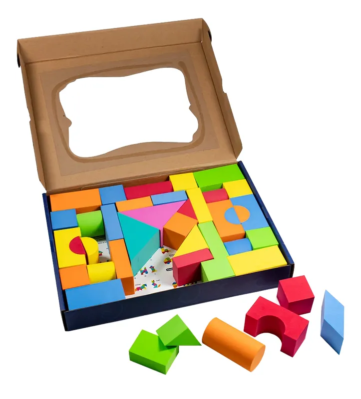 Bloques de Goma EVA – Set Didáctico de Construcción con 41 Piezas Coloridas y Livianas3