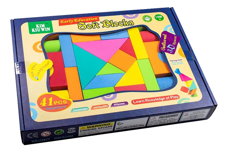 Bloques de Goma EVA – Set Didáctico de Construcción con 41 Piezas Coloridas y Livianas2