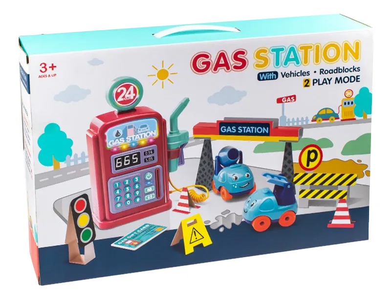 Juguete Gasolinera Estación de Autos – Set Interactivo con Accesorios para Niños y Niñas2