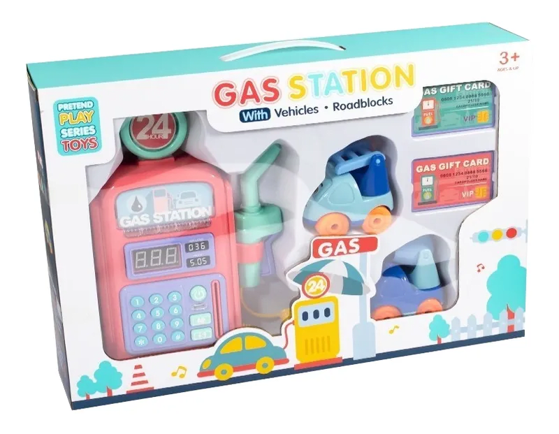 Juguete Gasolinera Estación de Autos – Set Interactivo con Accesorios para Niños y Niñas1