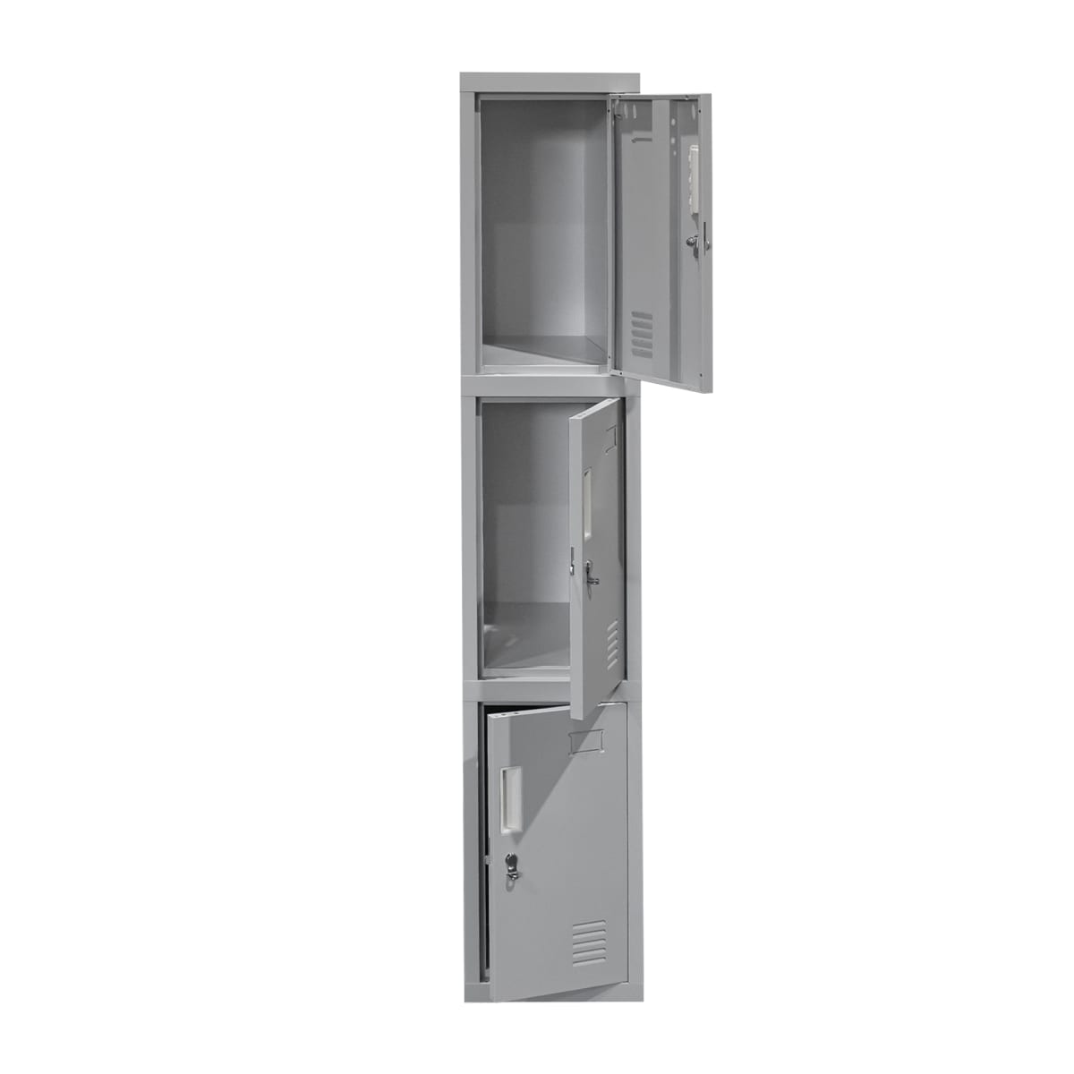 Locker Metálico - 1 Cuerpo 3 Puertas con Portacandado | Casillero Onloop Pro2