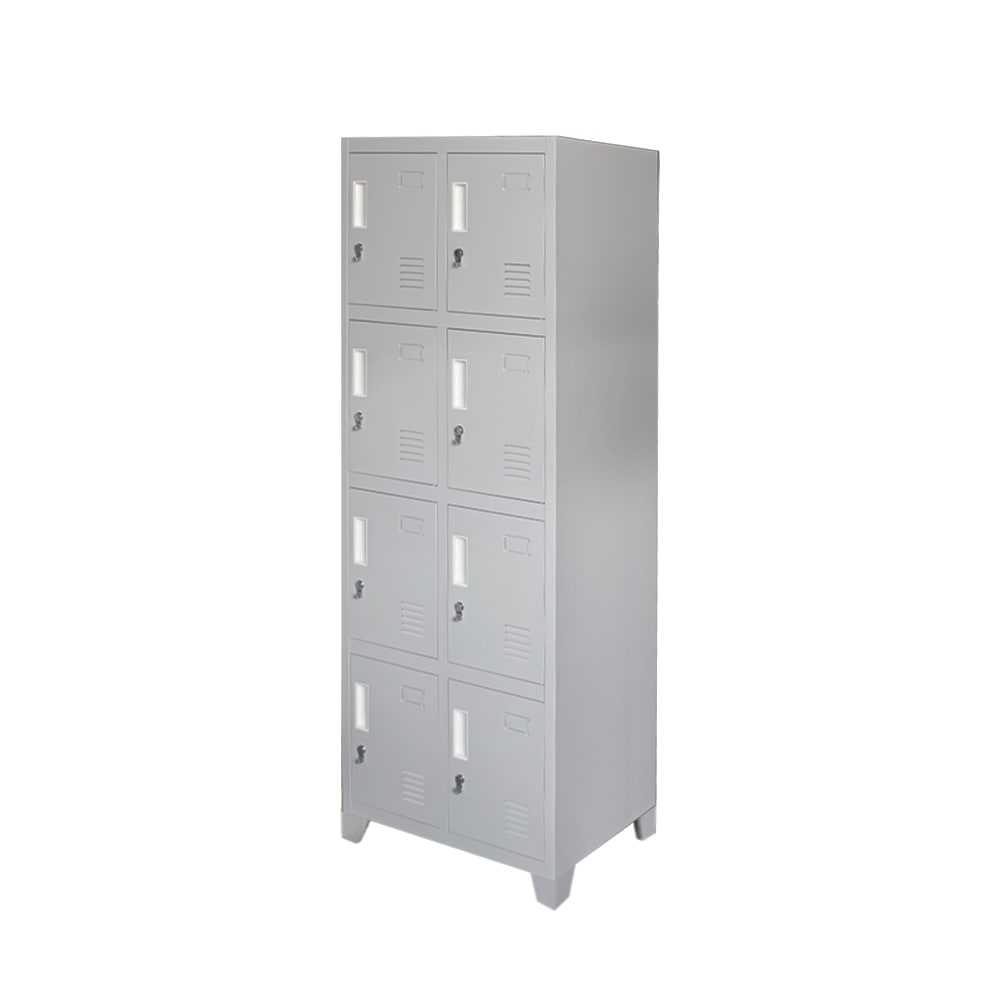 Locker Metálico - 2 Cuerpos 8 Puertas con Portacandado | Casillero Onloop PRO2