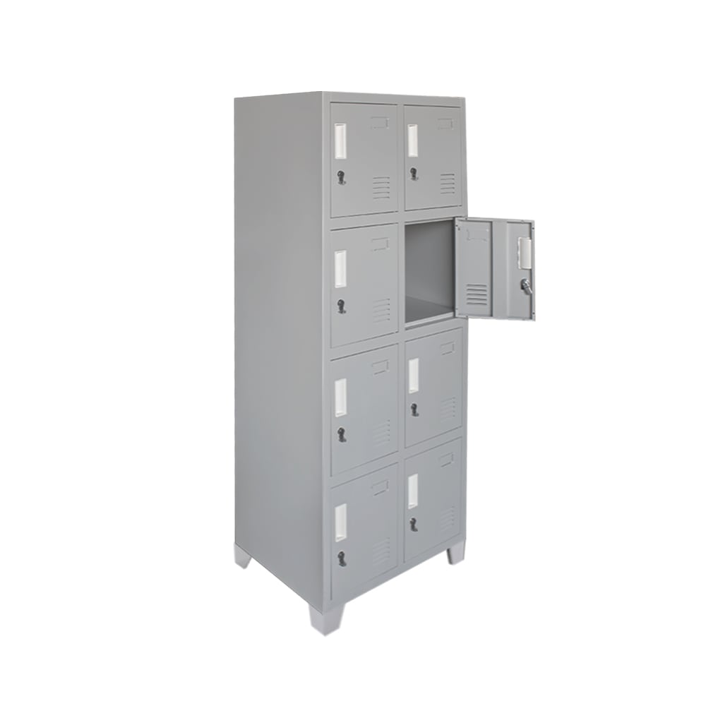 Locker Metálico - 2 Cuerpos 8 Puertas con Portacandado | Casillero Onloop PRO3