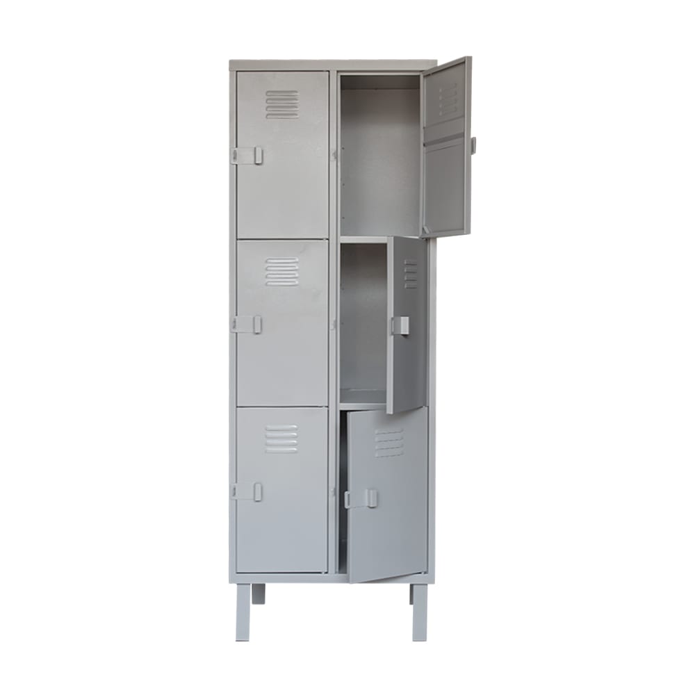 Fabricación Nacional – Locker Metálico 2 Cuerpos 6 Puertas2