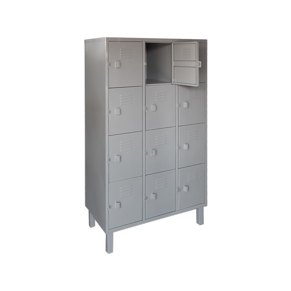 Locker Metálico 3 Cuerpos 12 Puertas | Casillero Nacional1