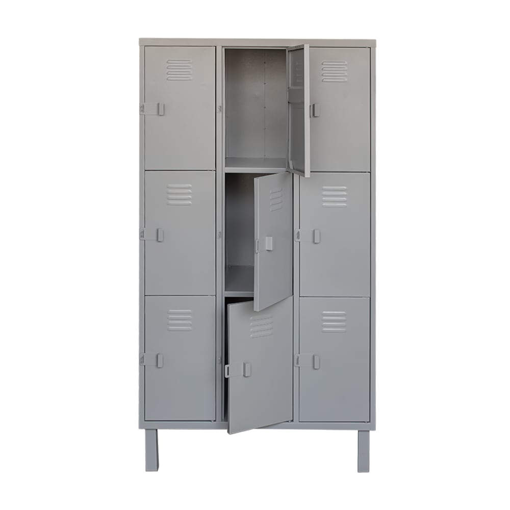 Locker Metálico 3 Cuerpos 9 Puertas | Casillero Nacional3