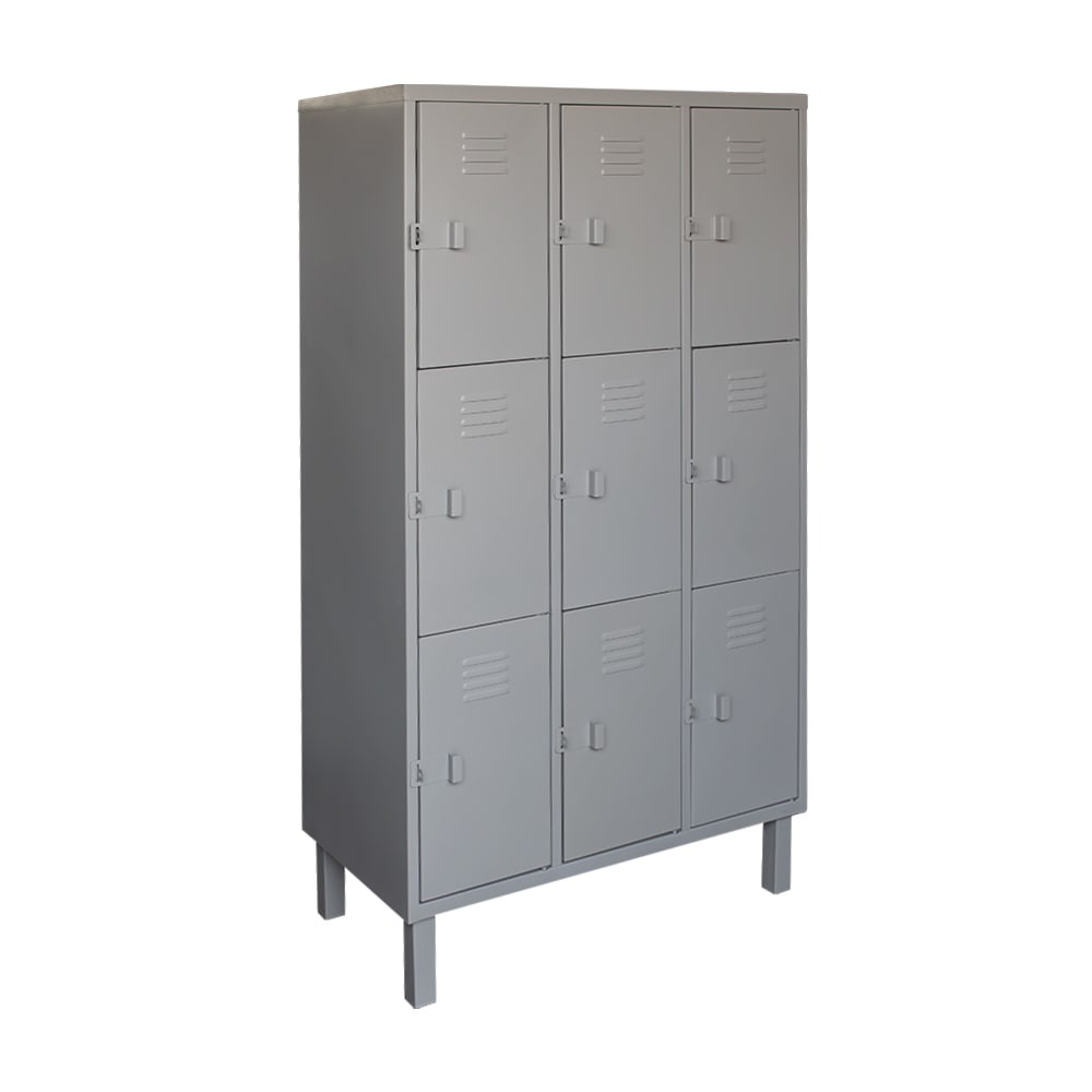 Locker Metálico 3 Cuerpos 9 Puertas | Casillero Nacional2