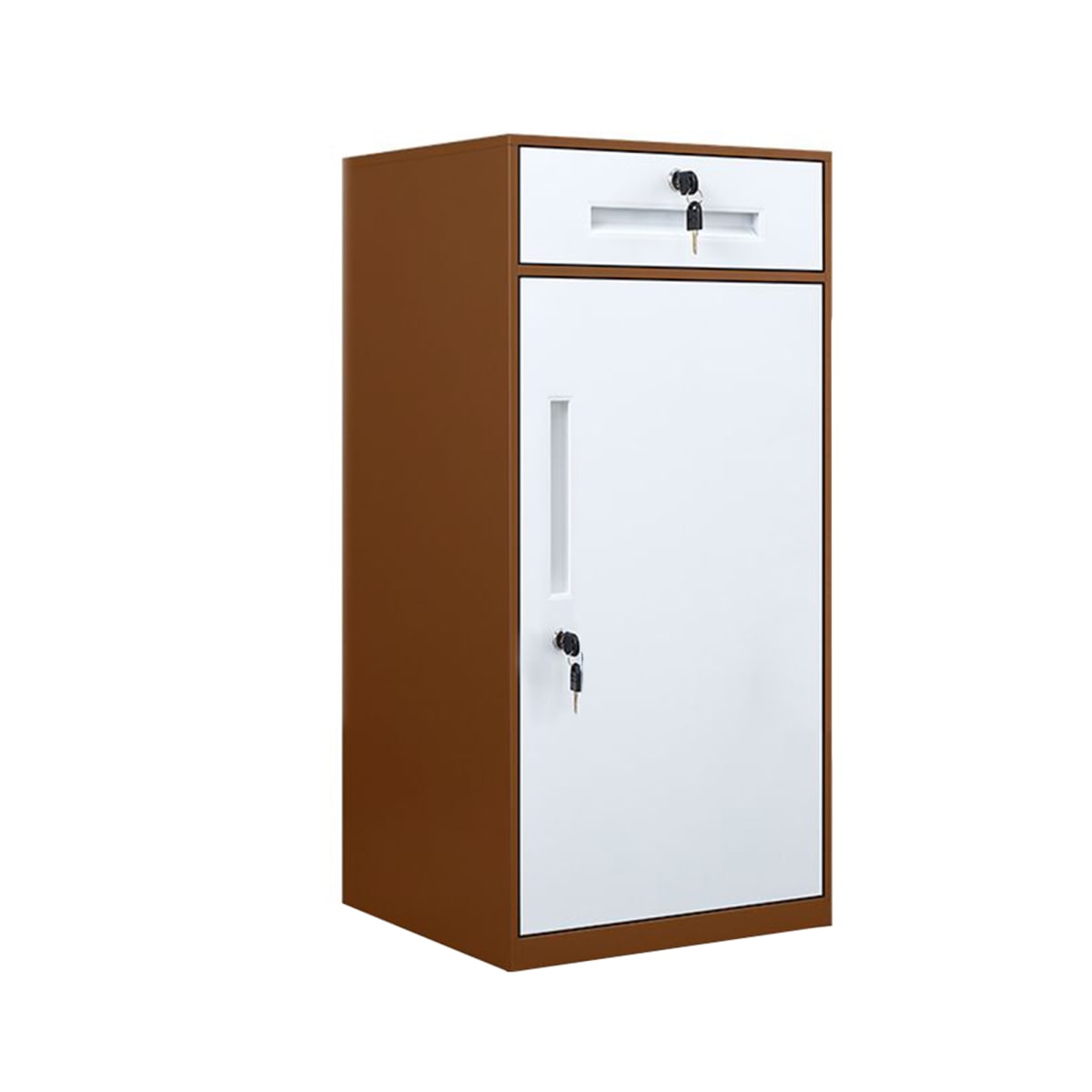 Velador Metálico con Llave y Cajonera - Totoral1