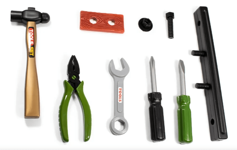 ¡Pack! – Set de 9 Herramientas de Juguete para Niños – Construcción, Creatividad y Diversión
