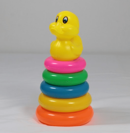 Torre de Encaje con Argollas – Juguete Didáctico en Forma de Pato para Bebés