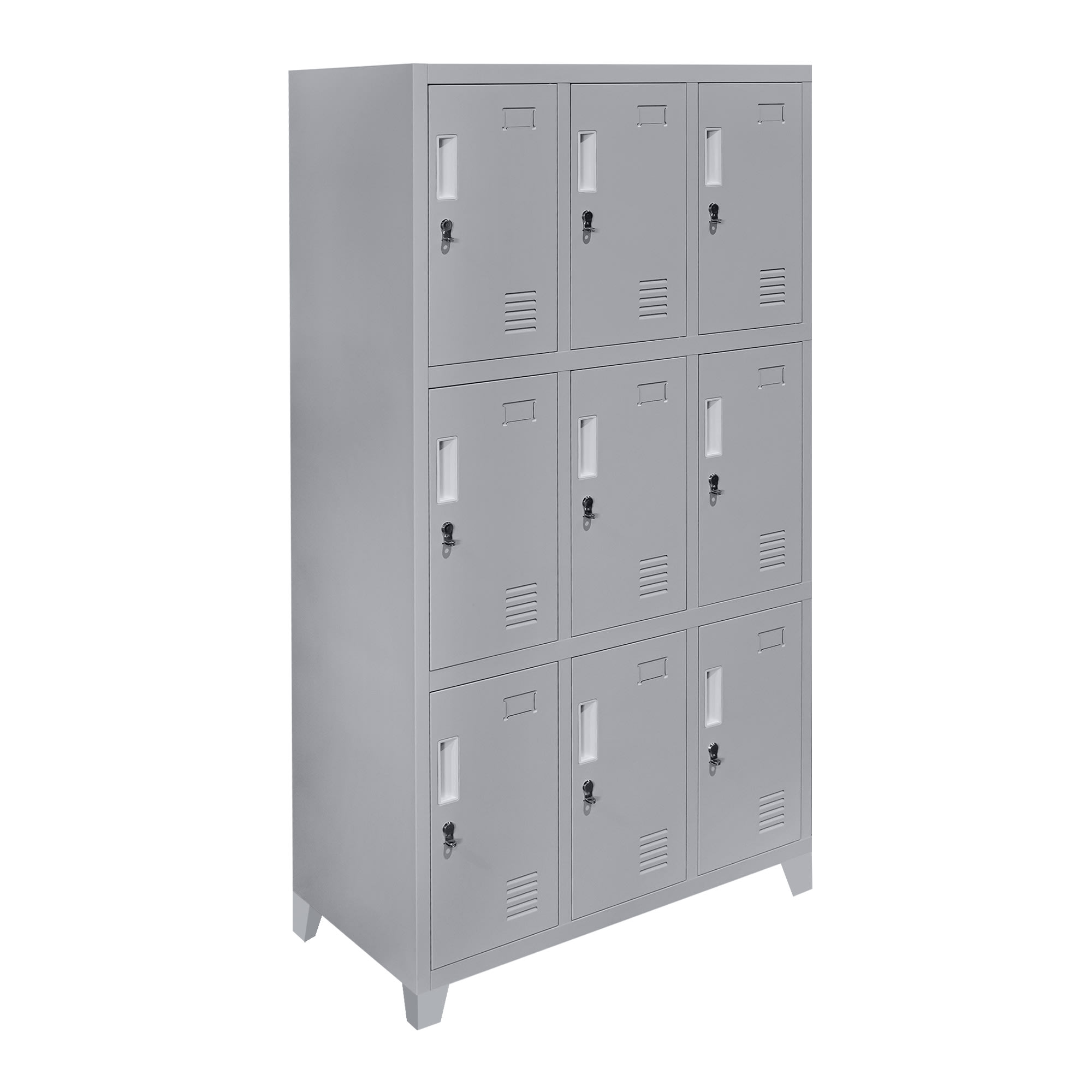 Locker Metálico - 3 Cuerpo 9 Puertas con Portacandado | Casillero Onloop PRO