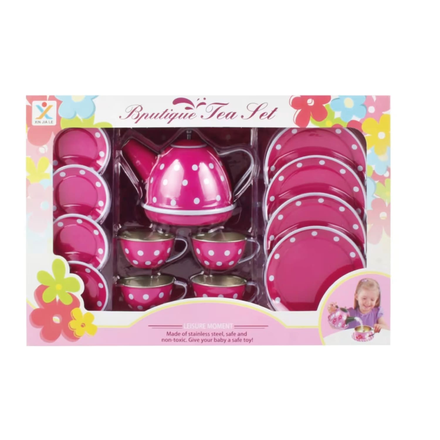 Juego De Tacitas Teteras Platitos Metálicos Set De Té Niñas
