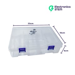 Caja organizadora doble nivel de 23.4x16.8x6.2 cm
