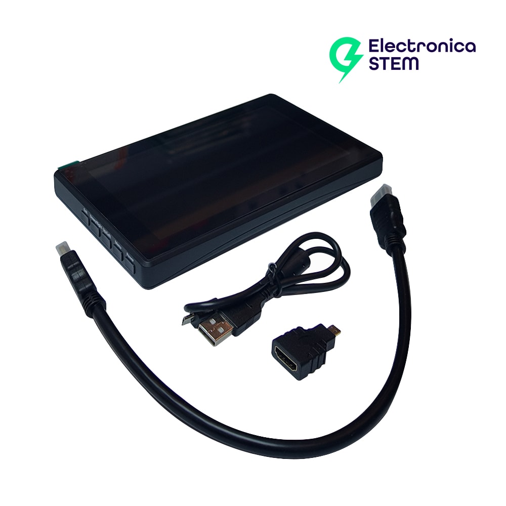 Pantalla HDMI 7 IPS táctil 1024x600 con carcasa Waveshare 1