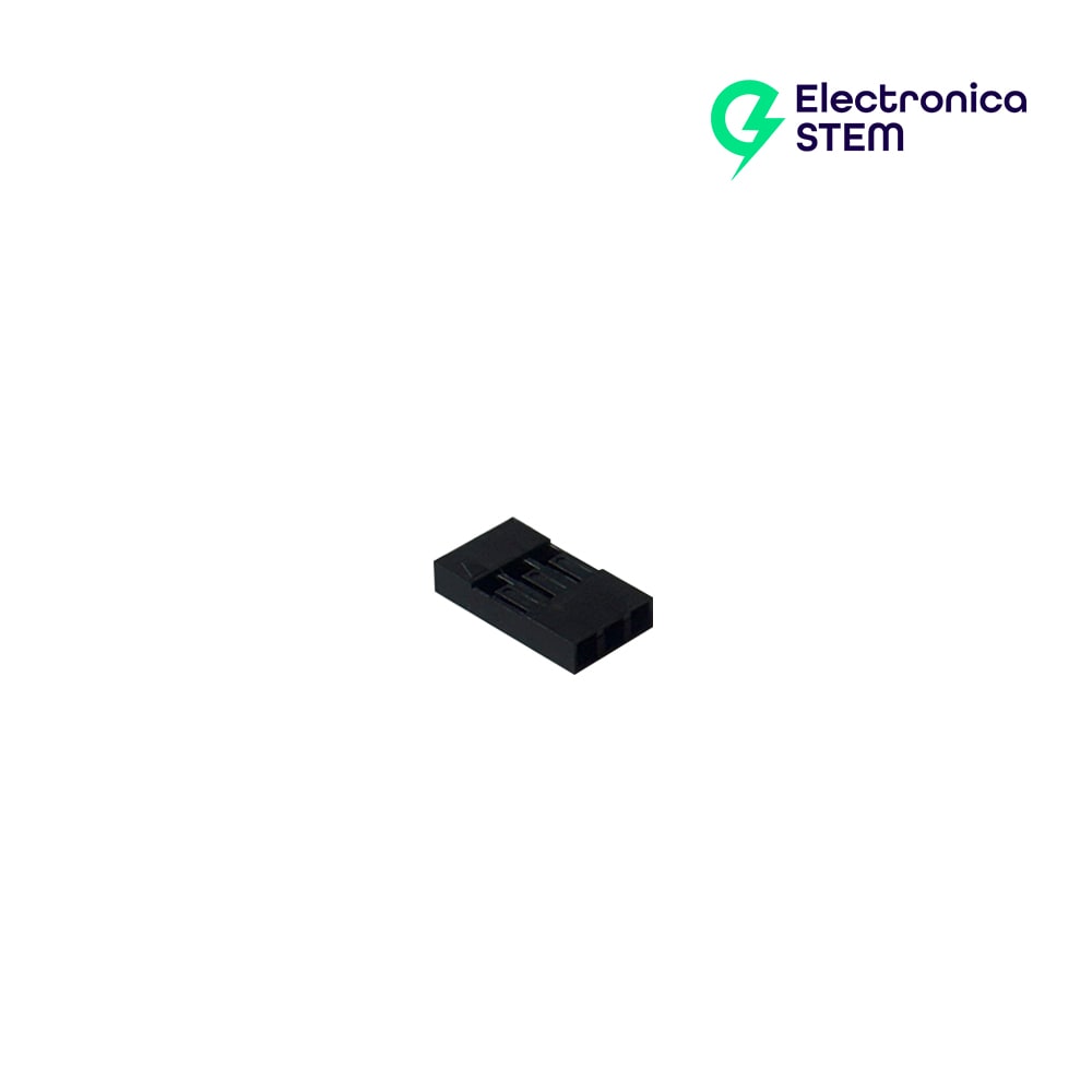 Conector Dupont hembra 3 pines 2.54mm 1