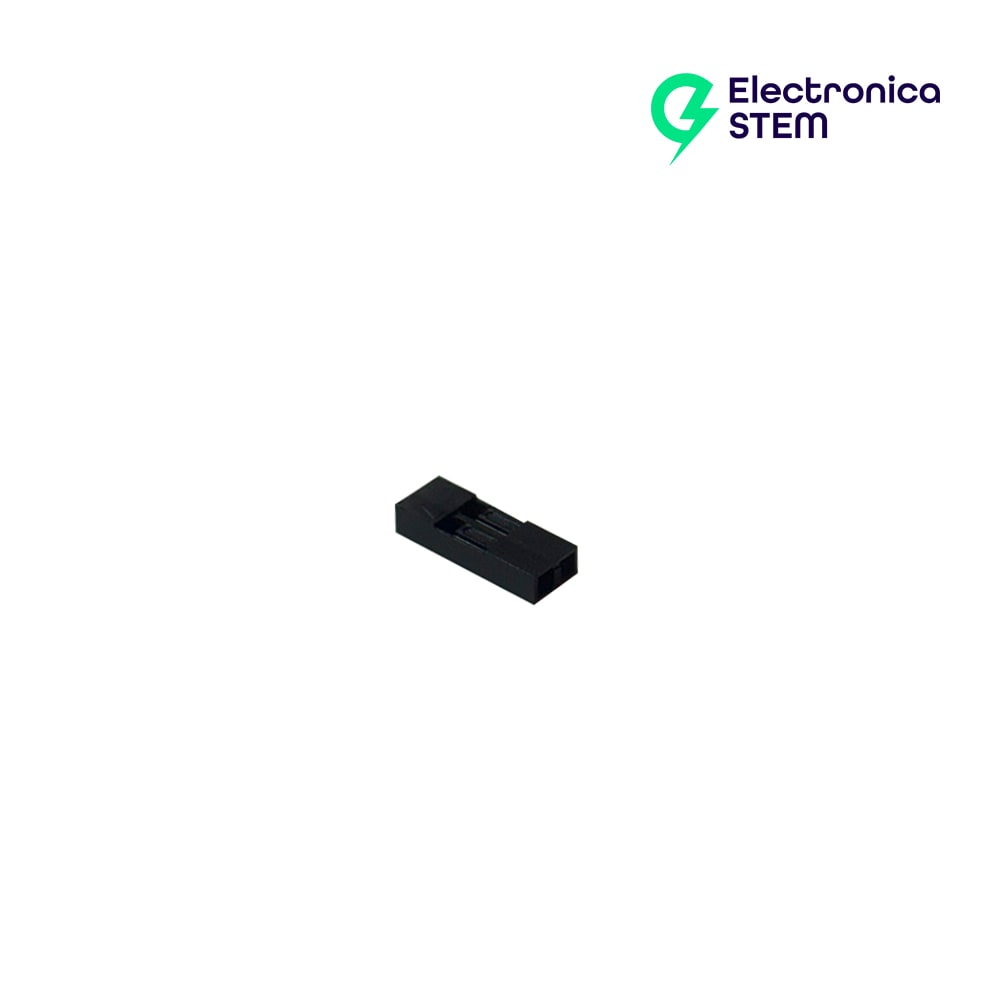 Conector Dupont hembra 2 pines 2.54mm 0