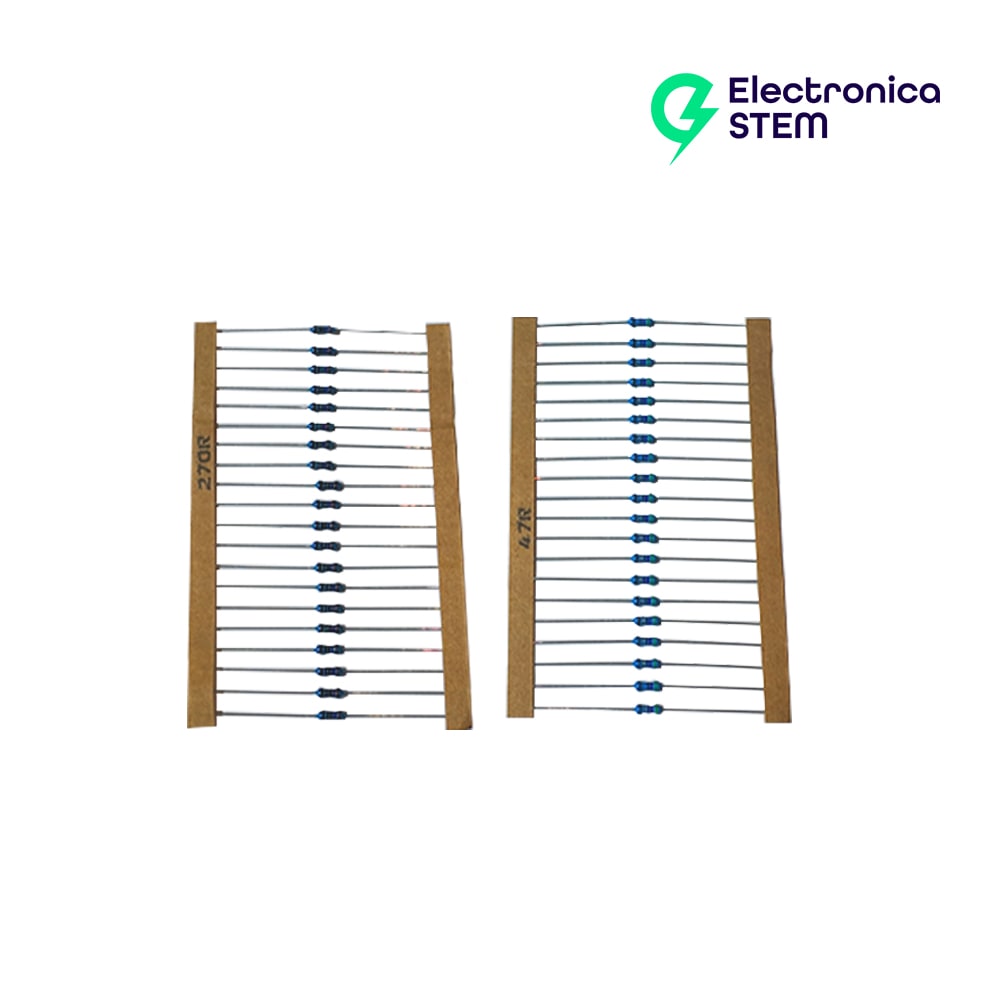Kit 1500 resistencias metal film 1/4W 1% surtidas1