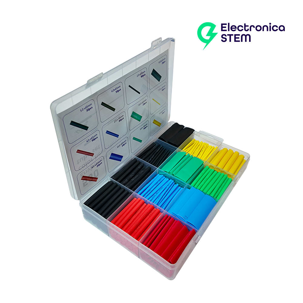 Kit 530 tubos termoretráctiles de colores1