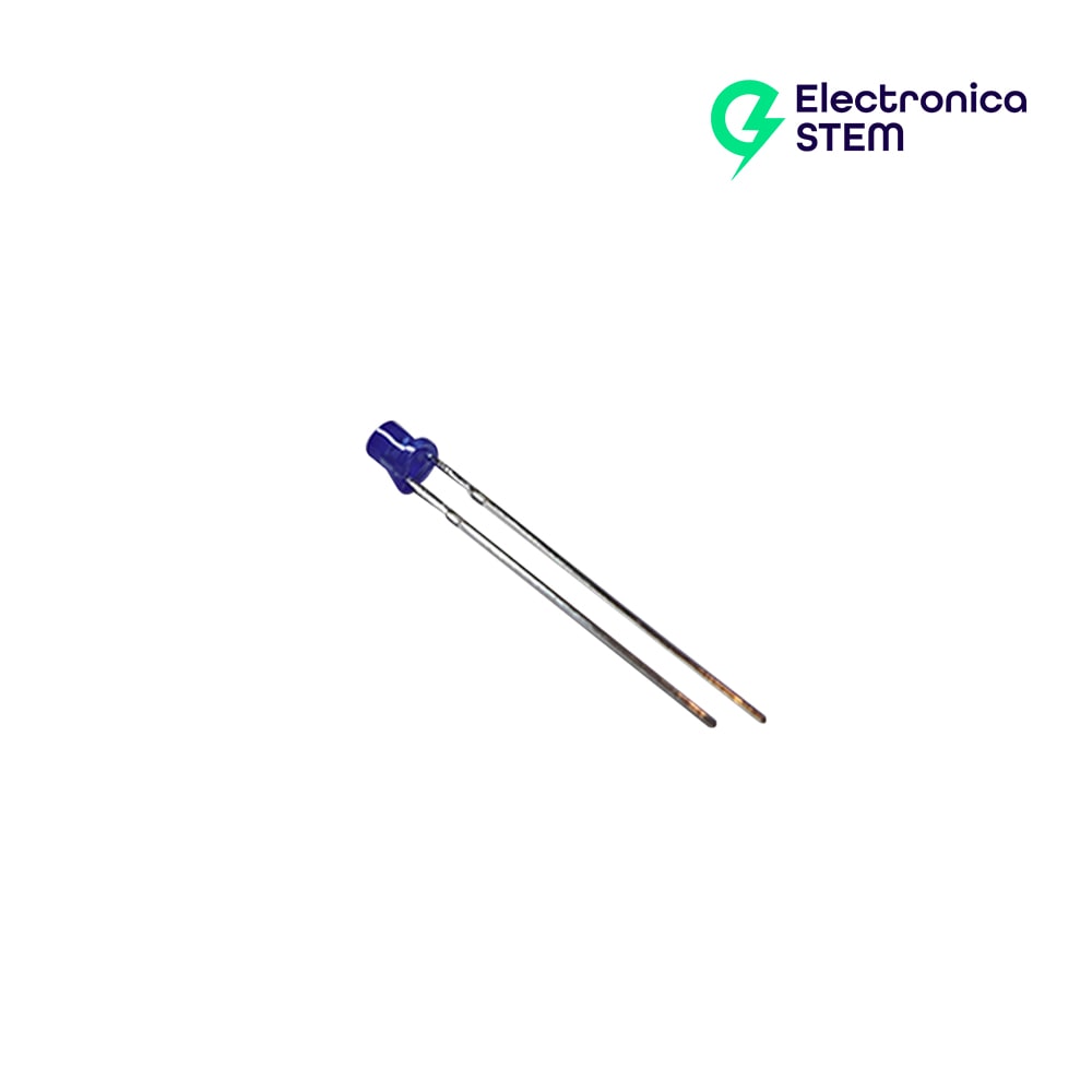 LED Difuso Azul 3mm (3V, 20mA) 0