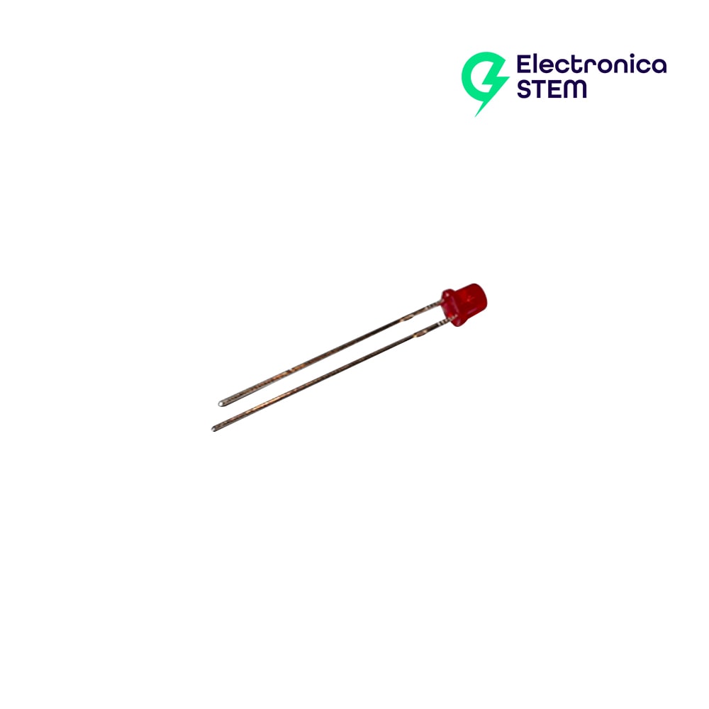 LED Difuso Rojo 3 mm (2V, 20mA)1