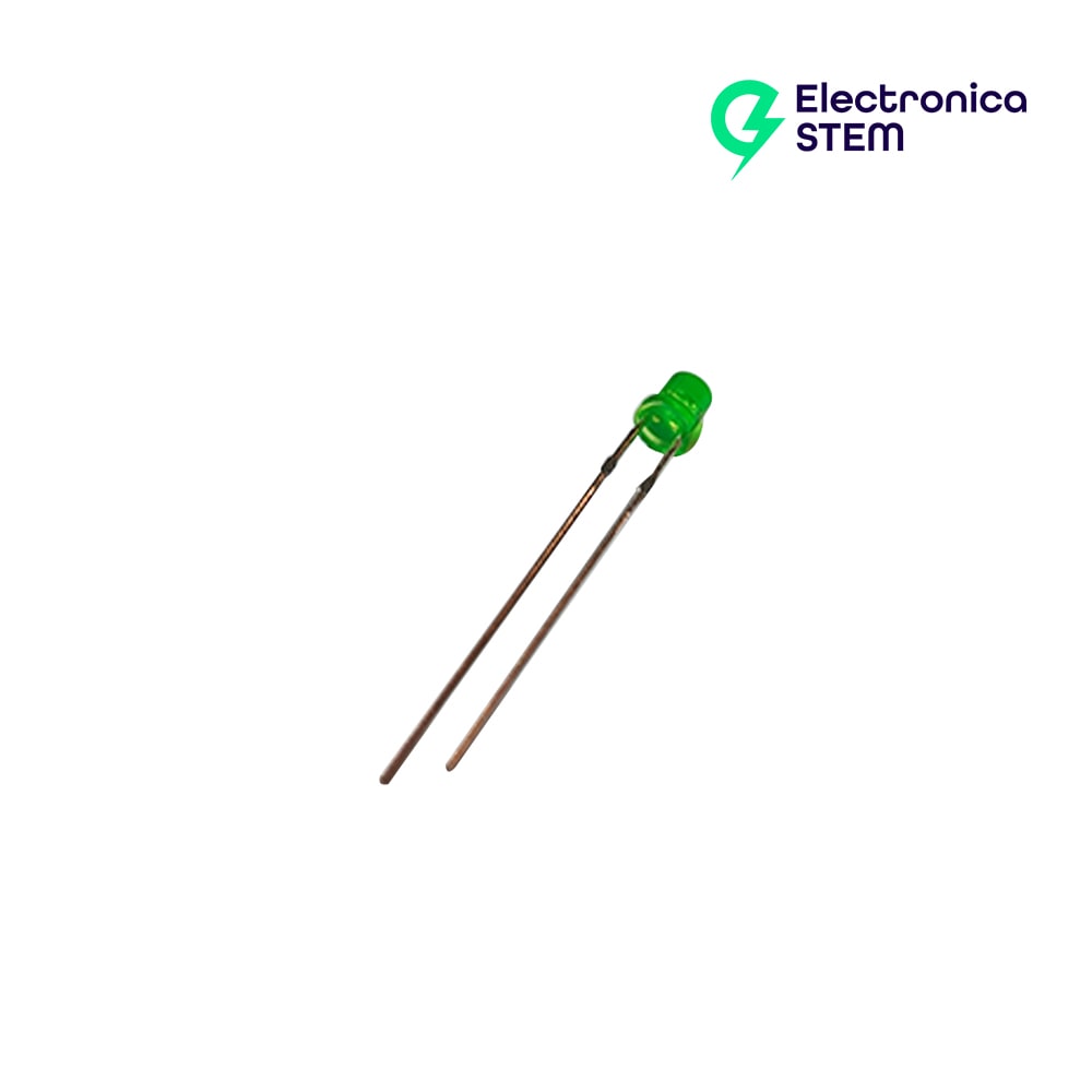 LED Difuso Verde 3 mm (3V, 20mA)1