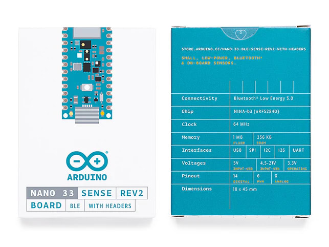 Arduino Nano 33 BLE Sense Rev2 con headers3