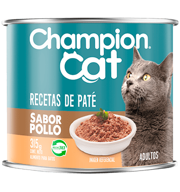 LATA CHAMPION CAT POLLO PATE 315 GR1