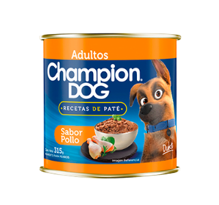 LATA CHAMPION DOG ADULTO POLLO PATE 315 GR1