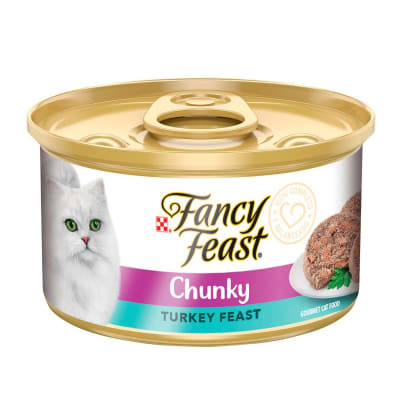 LATA FANCY FEAST CHUNKY PAVO 85 GR1