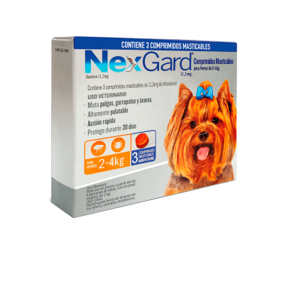 NEXGARD 3 COMPRIMIDOS 2 A 4 KG1