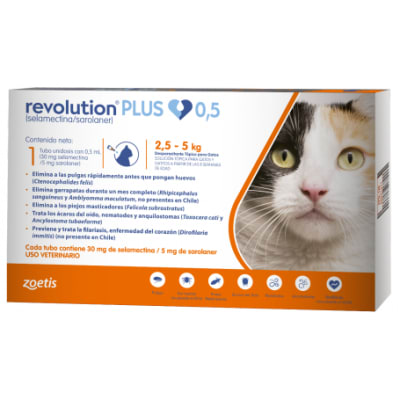 REVOLUTION PLUS 0,5 ML (2,5 A 5 KG) X 1P1