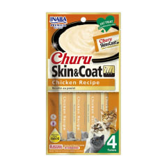 CHURU CAT SKIN & COAT POLLO 4 UNIDADES