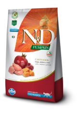 N&D PUMPKIN GATO ADULTO CASTRADO POLLO, CALABAZA Y GRANADA