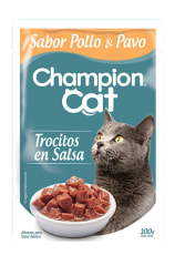 SACHET CHAMPION CAT POLLO Y PAVO 100 GR