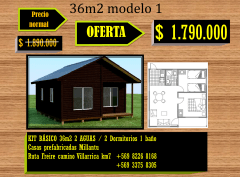 Kit básico casa 36m² modelo 1