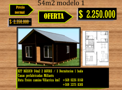 Kit básico casa 54m² modelo 1