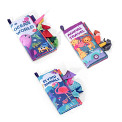 Set 3 Libros Sensoriales de Tela para Estimulación 0