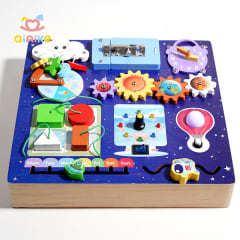 Tablero Sensorial Espacial de Madera 0