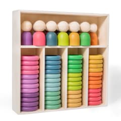 Juego Educativo de Seguimiento Colores - Madera