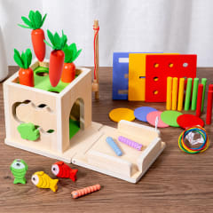 Caja de Encaje de Madera 8 en 1