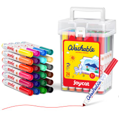 Set de 24 Plumones con Caja Plástica