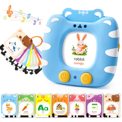 Tarjetas Interactivas Parlantes Inglés y Español  Celeste