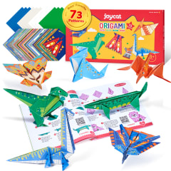 Kit 180 Papeles de Origami Coloridos de Dinos 0