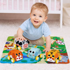 Alfombra con autitos de tela 4