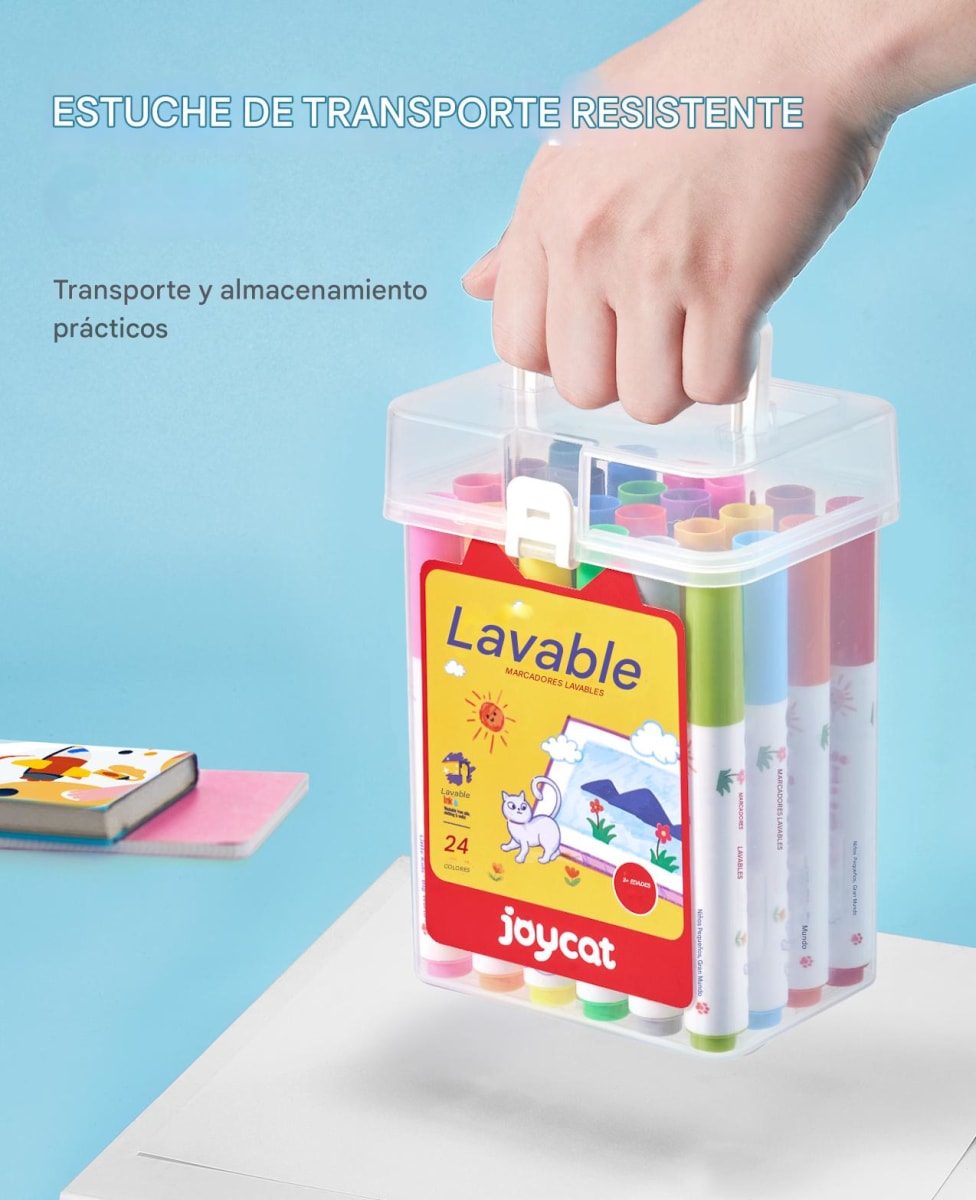 Set de 24 Plumones con Caja Plástica3