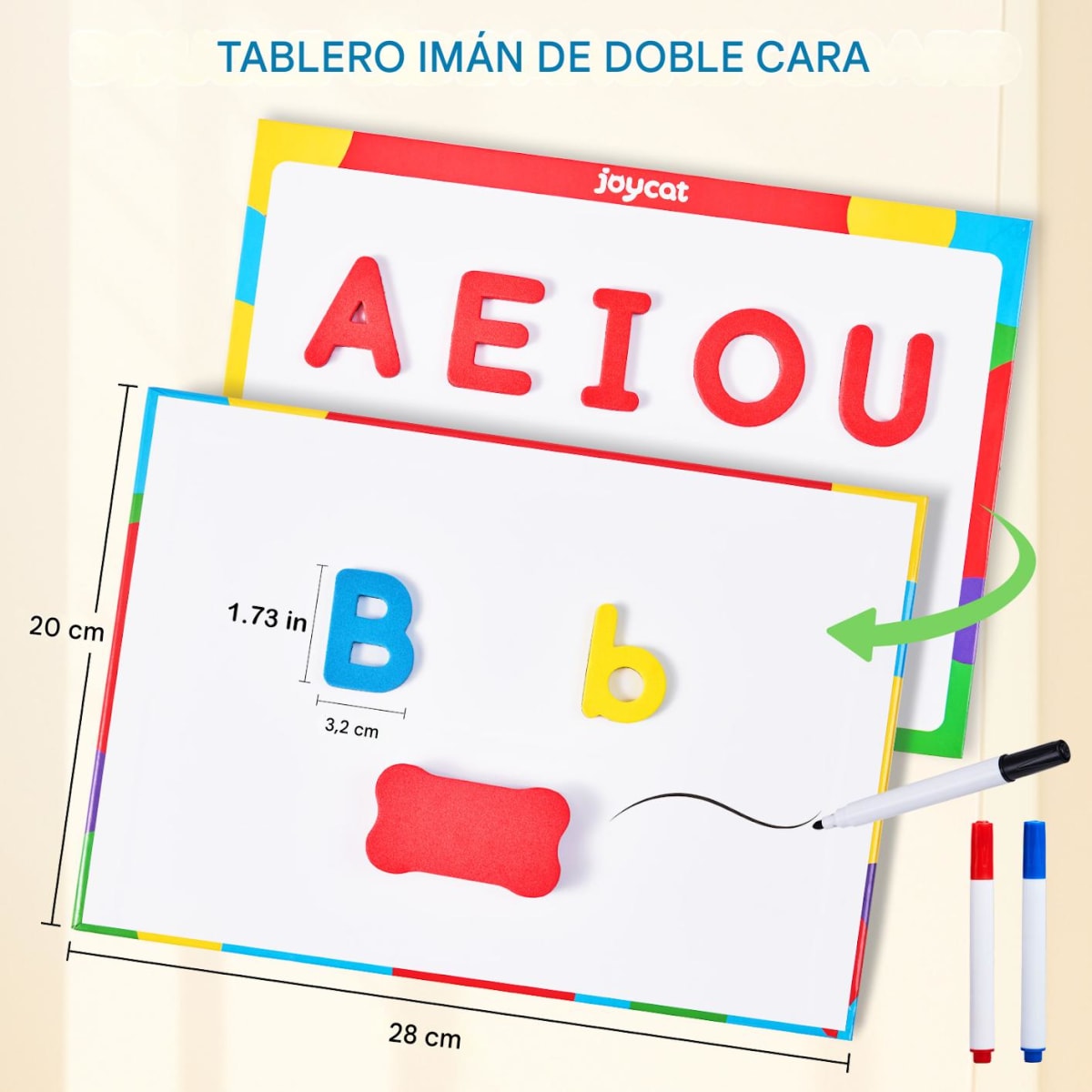 Set de 234 Letras Magnéticas y Tablero Doble2