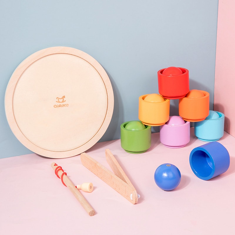 Juego de Cuentas con Clip Magnético de Madera2